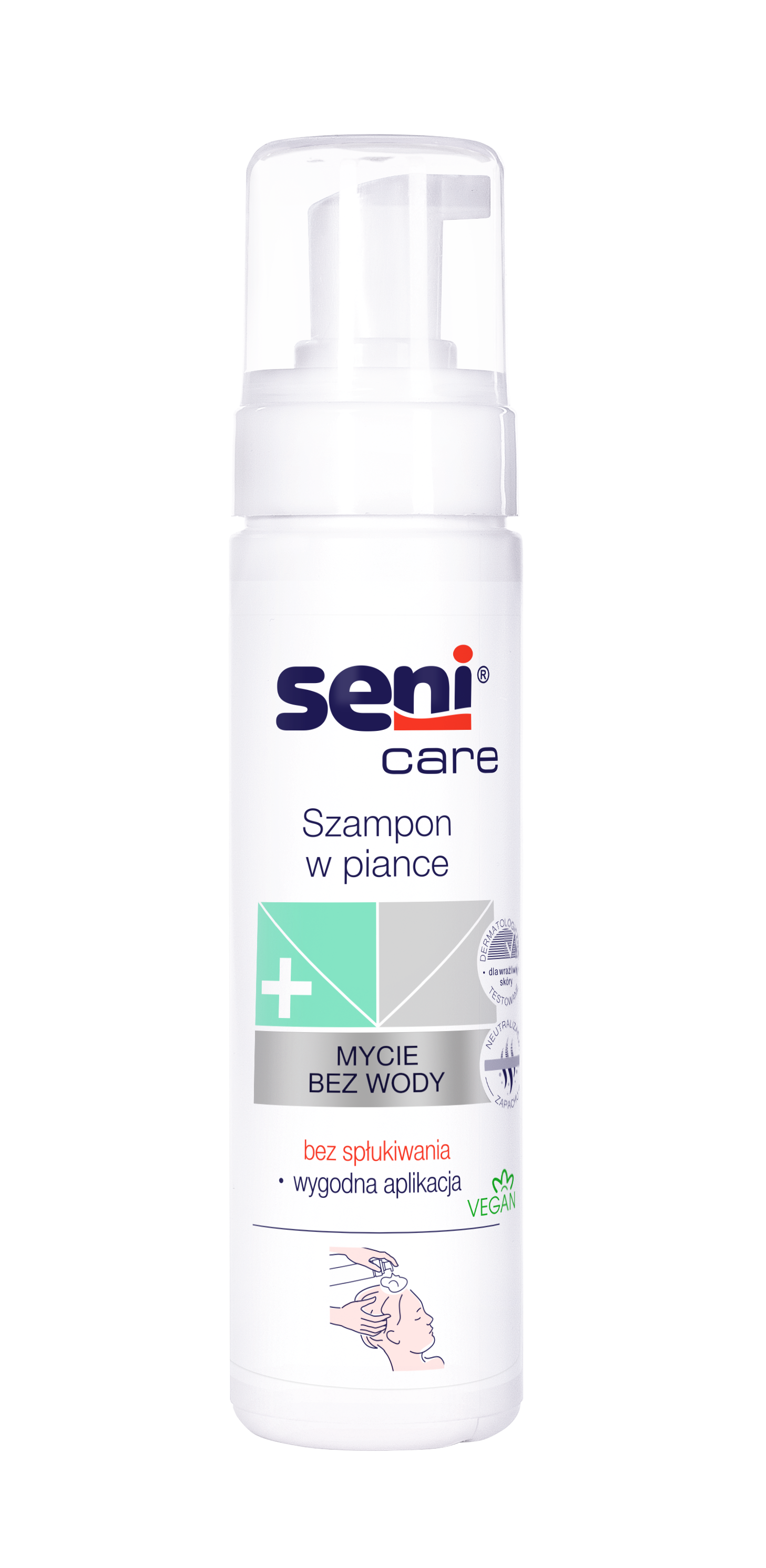 Seni Care szampon w piance (do mycia włosów bez użycia wody) 200 ml Seni Care szampon w piance (do mycia włosów bez użycia wody) 200 ml