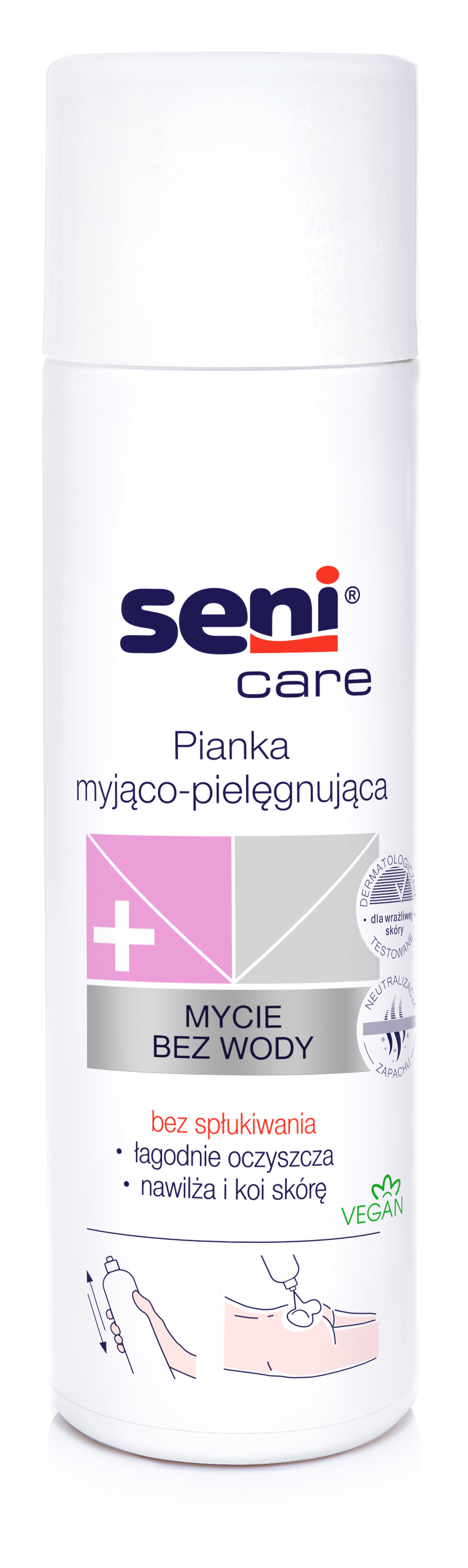 Seni Care pianka myjąco-pielęgnująca 500 ml Seni Care pianka myjąco-pielęgnująca 500 ml