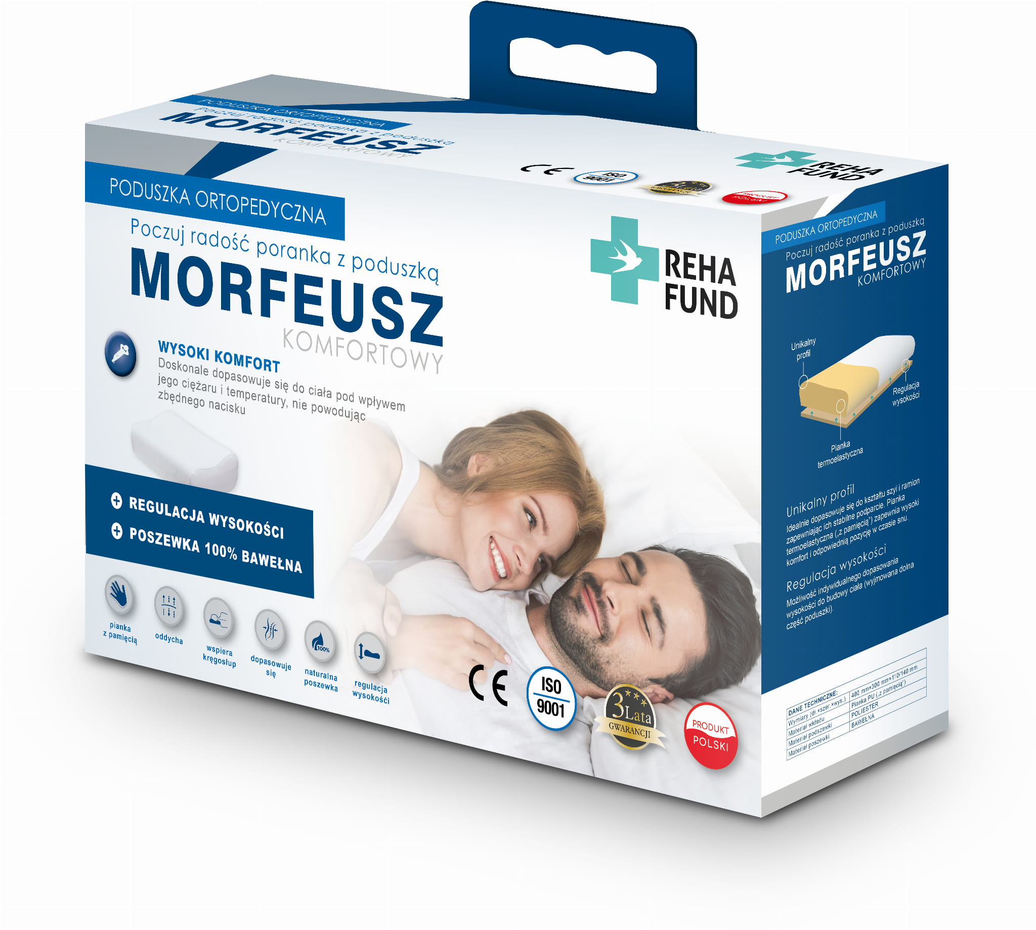 Poduszka ortopedyczna Morfeusz Komfortowy Poduszka ortopedyczna Morfeusz Komfortowy