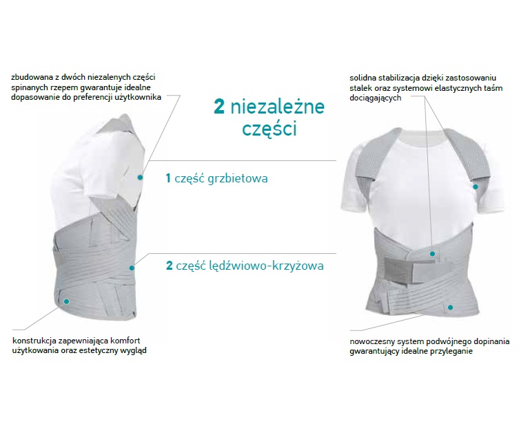 Wysoki gorset - Sznurówka piersiowo-lędźwiowo-krzyżowa. IMMOBILO PRO-H AR-6816 Wysoki gorset - Sznurówka piersiowo-lędźwiowo-krzyżowa. IMMOBILO PRO-H AR-6816