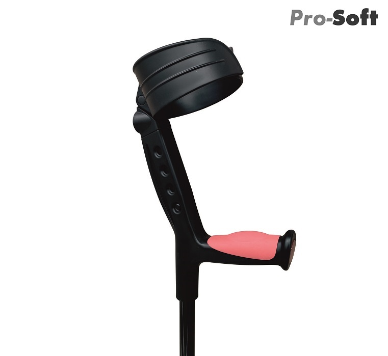 Kula łokciowa-aluminowa z ruchomą obejmą i miękkim uchwytem Pro-Soft AR-024M