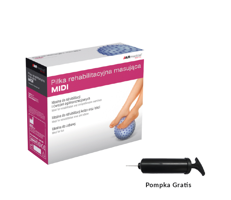 Piłka rehabilitacyjna MIDI 20 cm masująca Piłka rehabilitacyjna MIDI 20 cm masująca