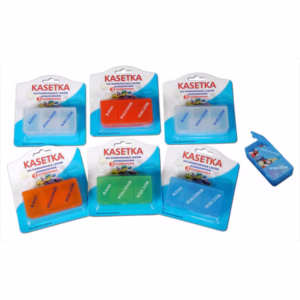 Kasetka na leki dzienna, 3 komorowa Kasetka na leki dzienna, 3 komorowa