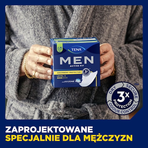Wkłady anatomiczne TENA Men Active Fit, Level 2 Wkłady anatomiczne TENA Men Active Fit, Level 2