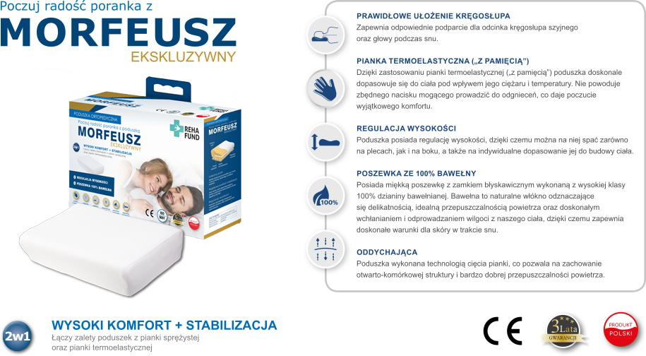 Poduszka ortopedyczna Morfeusz Ekskluzywny
