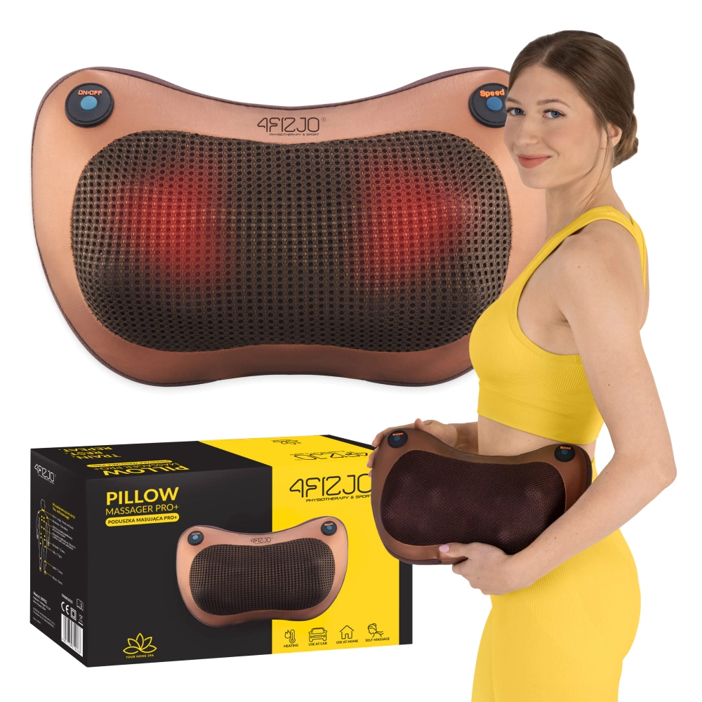 Poduszka masująca kark ramiona plecy shiatsu PRO+