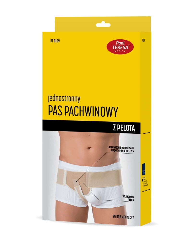 Jednostronny pas pachwinowy z pelotą (strona prawa lub lewa) Jednostronny pas pachwinowy z pelotą (strona prawa lub lewa)