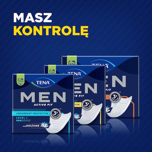 Wkłady anatomiczne TENA Men Active Fit, Level 2 Wkłady anatomiczne TENA Men Active Fit, Level 2