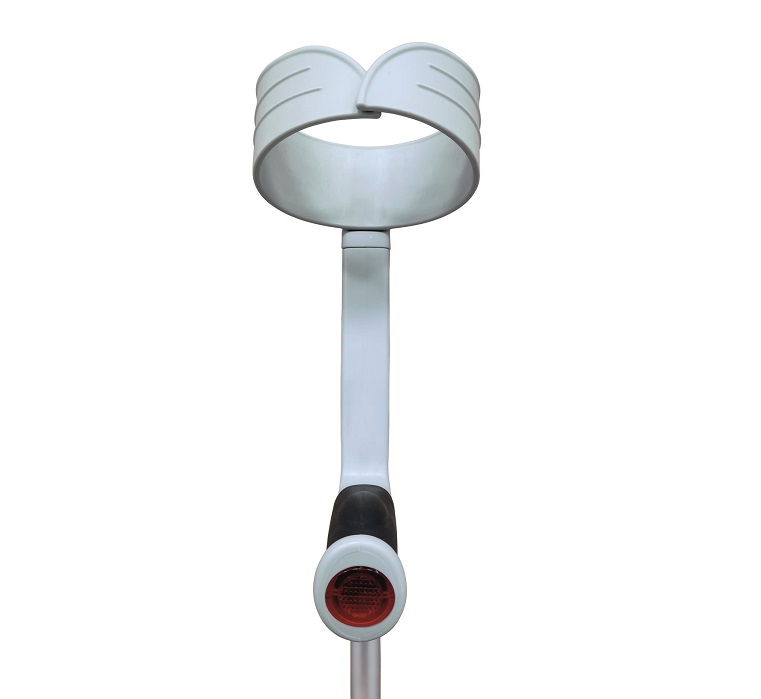 Kula łokciowa-aluminowa z ruchomą obejmą i miękkim uchwytem Pro-Soft AR-024M