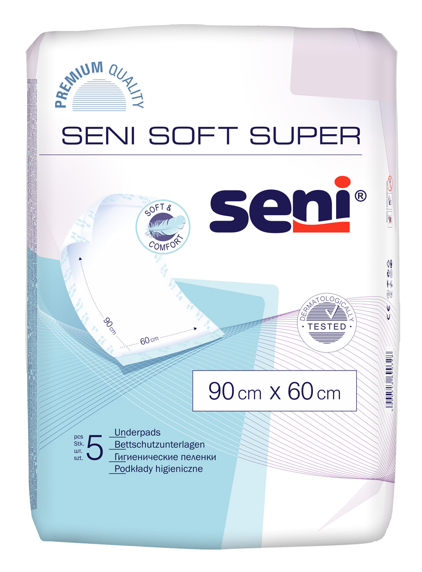 Seni Soft Super podkłady higieniczne 90cm x 60cm         Seni Soft Super podkłady higieniczne 90cm x 60cm