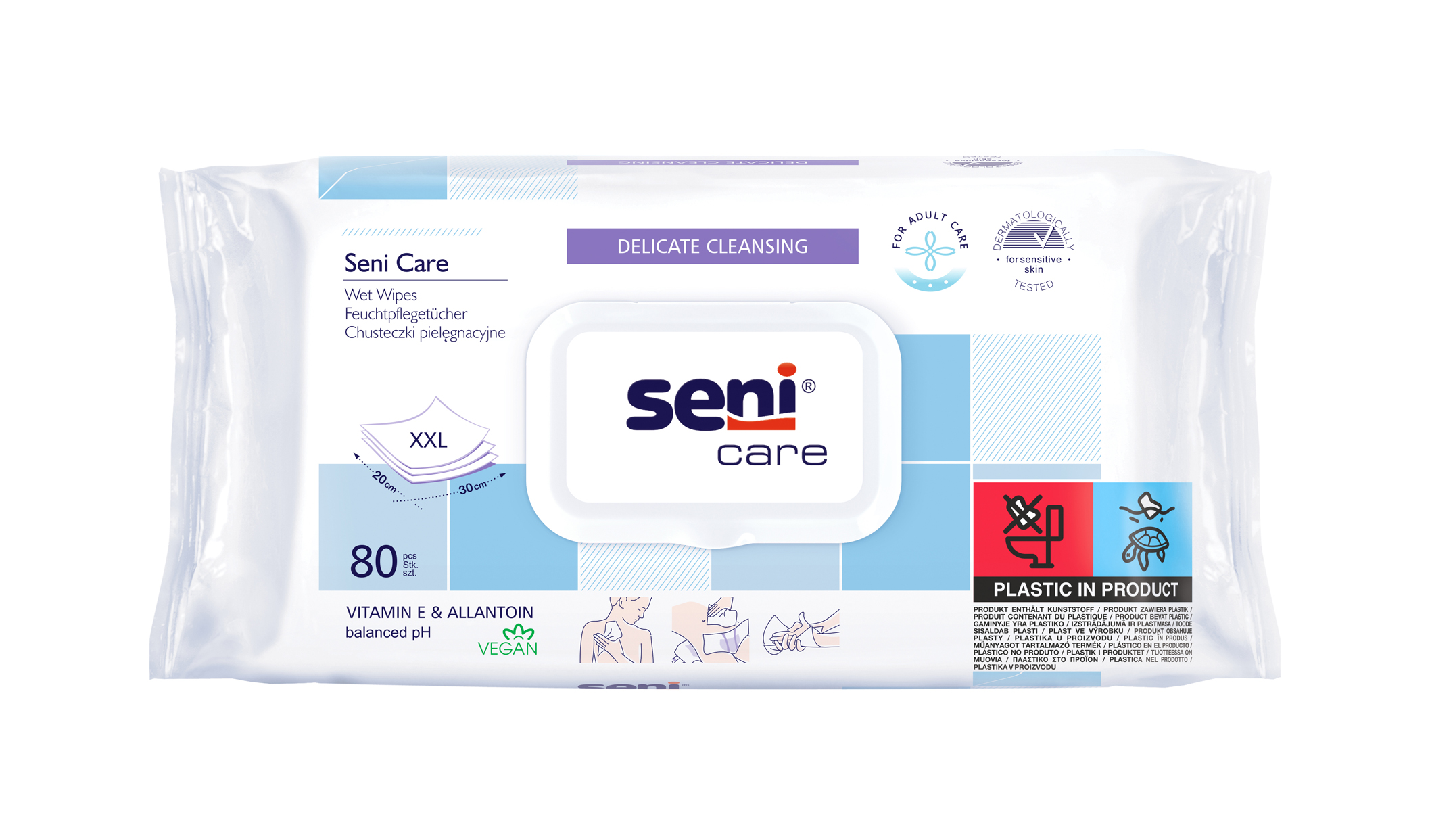 Seni Care chusteczki pielęgnacyjne 80 szt. Seni Care chusteczki pielęgnacyjne 80 szt.