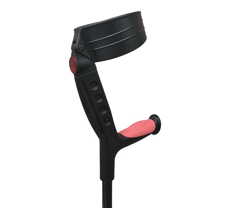 Kula łokciowa-aluminowa z ruchomą obejmą i miękkim uchwytem Pro-Soft AR-024M