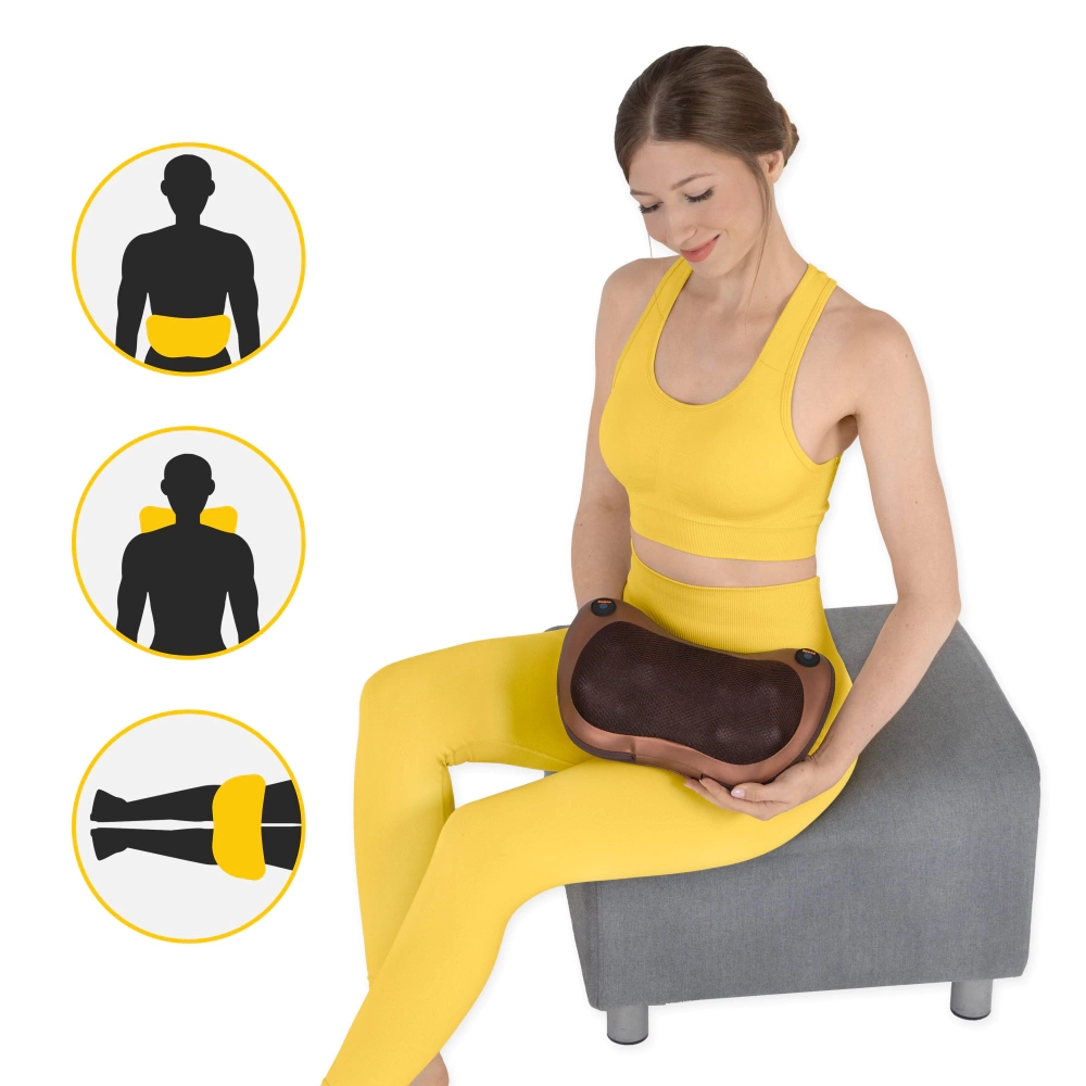 Poduszka masująca kark ramiona plecy shiatsu PRO+