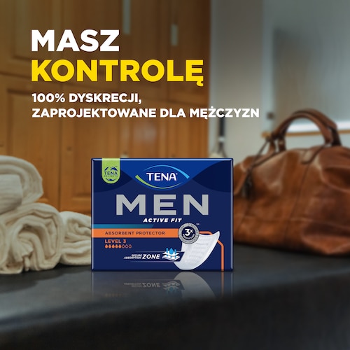 Pieluchy anatomiczne Tena Men Active Fit Level 3 Super Pieluchy anatomiczne Tena Men Active Fit Level 3 Super