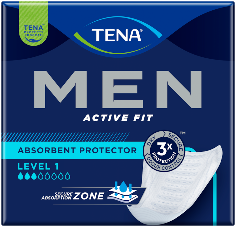 Wkłady anatomiczne TENA Men Active Fit, level 1 Wkłady anatomiczne TENA Men Active Fit, level 1