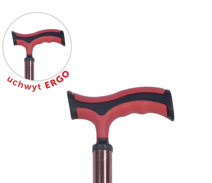 Laska inwalidzka aluminiowa z miękkim uchwytem ERGO AR-014E