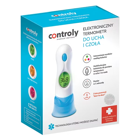 Termometr elektroniczny do ucha i czoła IT-901 Controly Termometr elektroniczny do ucha i czoła IT-901 Controly
