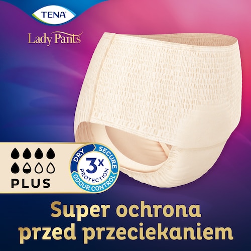 Majtki chłonne Tena Lady Pants Plus CREME Majtki chłonne Tena Lady Pants Plus CREME