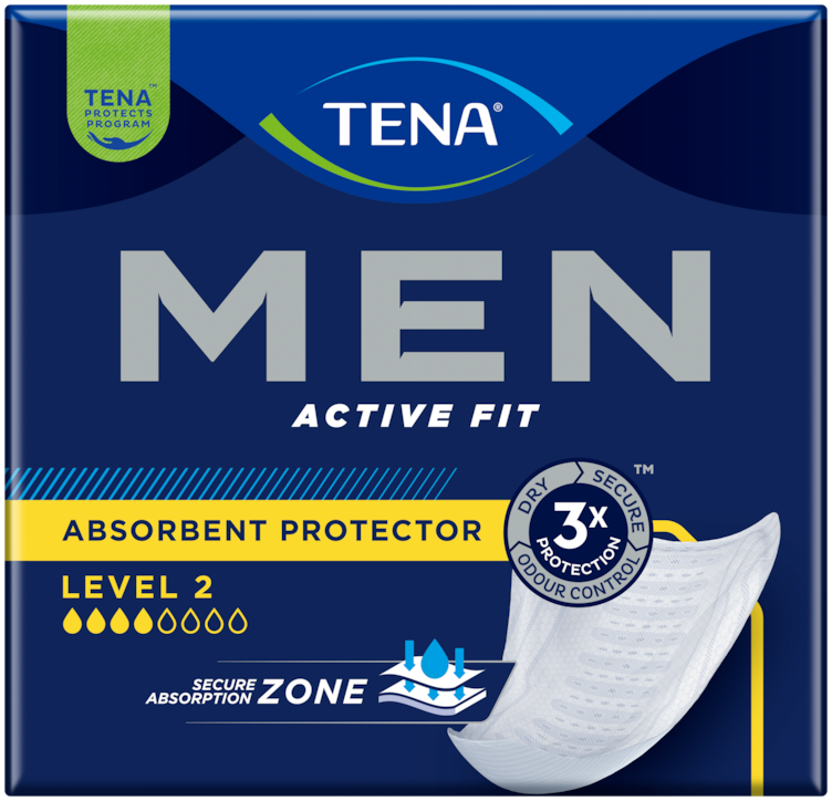 Wkłady anatomiczne TENA Men Active Fit, Level 2 Wkłady anatomiczne TENA Men Active Fit, Level 2